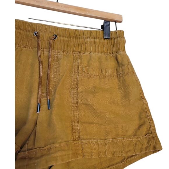 Athleta Cabo Linen Short Toasted Ochre Linen Shorts 0 - Picture 8 of 14